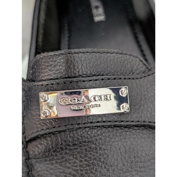 Coach New York Women's Black Solid Slip-On Round Toe Flat Loafers Shoe Size 7B - Picture 6 of 9